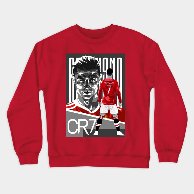 Cristiano Ronaldo in Red Crewneck Sweatshirt by RJWLTG